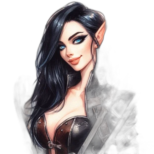 dress, face, staff, fantasy art transparent PNG cut-out