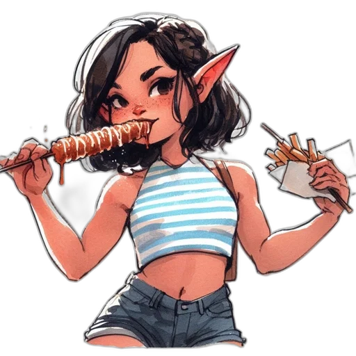 staff, food, weapon, fantasy art transparent PNG cut-out