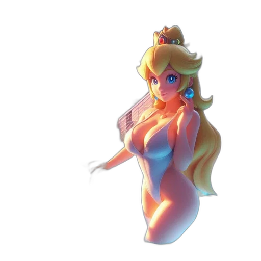 dress, crown, weapon, 3d render transparent PNG cut-out