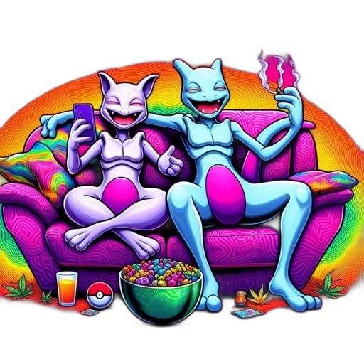 food, concept art, vaporwave, pixel art transparent PNG cut-out