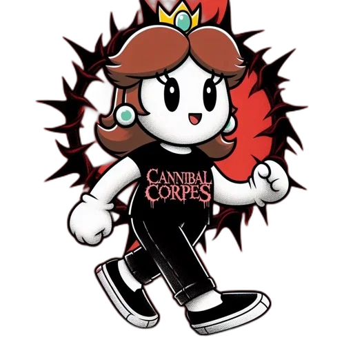 crown, creature, staff, cartoon transparent PNG cut-out