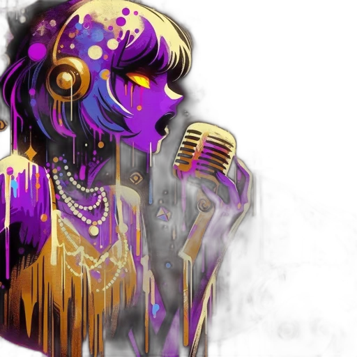 concept art, cartoon, vaporwave, cyberpunk transparent PNG cut-out