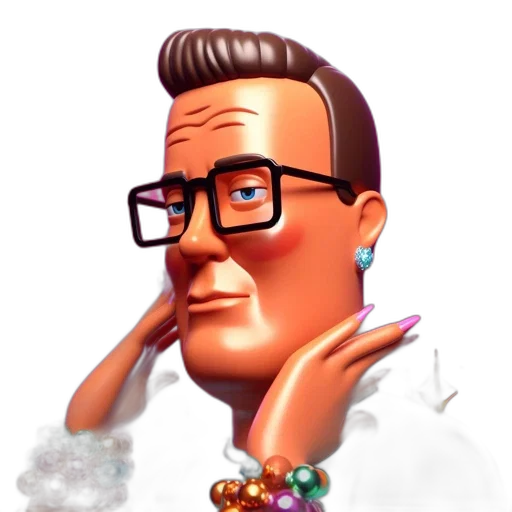face, staff, jewelry, cartoon transparent PNG cut-out