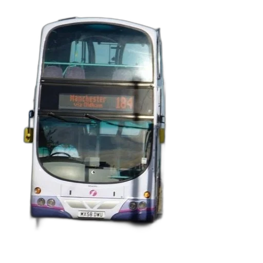 3d render, photorealistic, double, decker transparent PNG cut-out