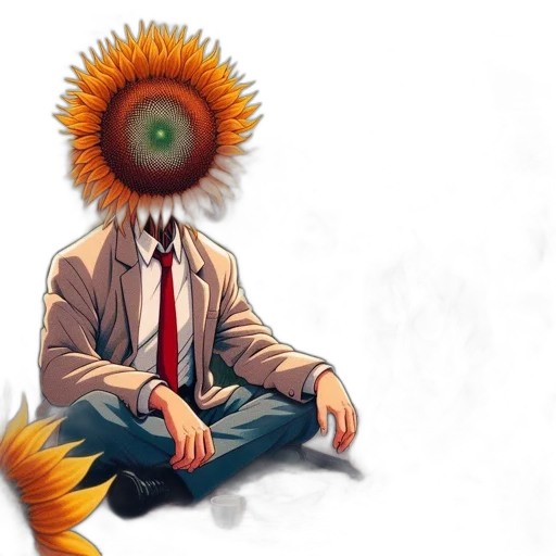 mask, creature, flower, staff transparent PNG cut-out