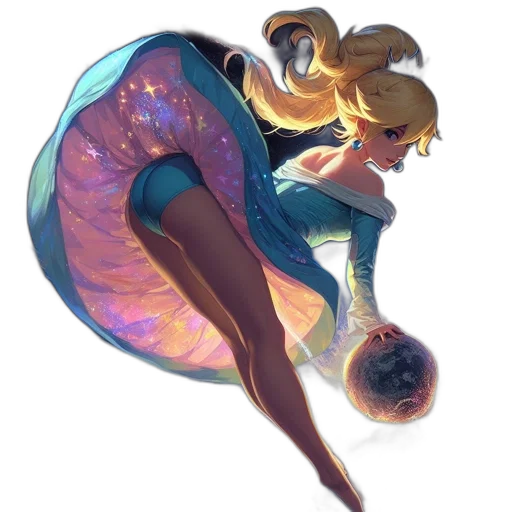 dress, staff, concept art, fantasy art transparent PNG cut-out