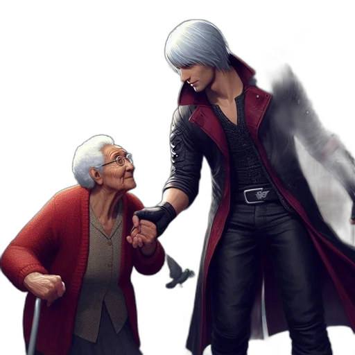 jacket, staff, concept art, 3d render transparent PNG cut-out