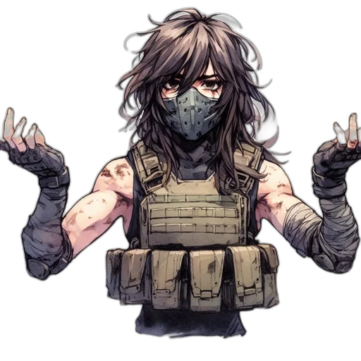 weapon, mask, pixel art, concept art transparent PNG cut-out