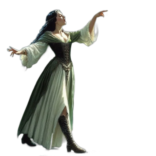 dress, staff, jacket, concept art transparent PNG cut-out
