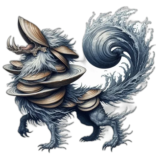 dragon, creature, hair, animal transparent PNG cut-out