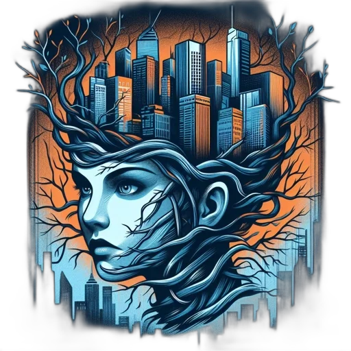 face, fantasy art, comic book art, cyberpunk transparent PNG cut-out