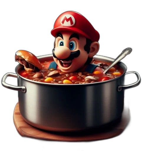 food, hat, 3d render, concept art transparent PNG cut-out