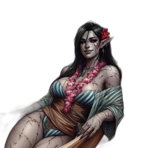 dress, fantasy art, concept art, comic book art transparent PNG cut-out
