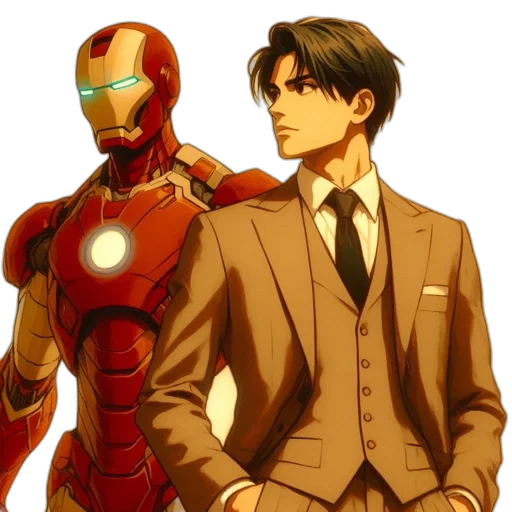 robot, comic book art, concept art, anime transparent PNG cut-out