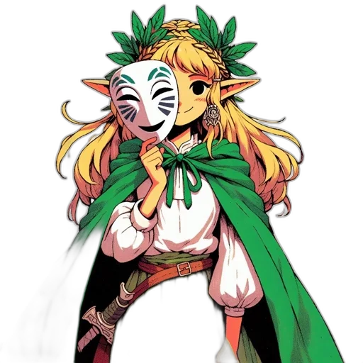 mask, staff, crown, dragon transparent PNG cut-out