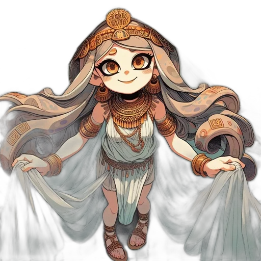 mask, staff, creature, dress transparent PNG cut-out