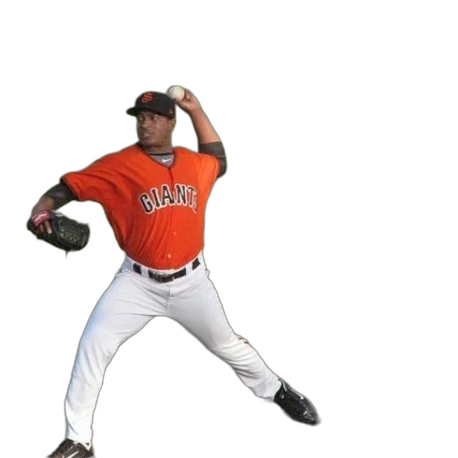 3d render, giants, baseball, player transparent PNG cut-out