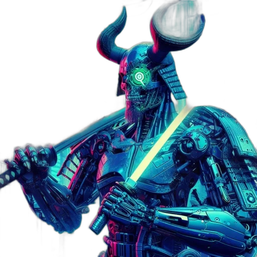 robot, sword, concept art, fantasy art transparent PNG cut-out