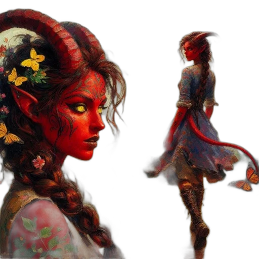 concept art, fantasy art, oil painting, photorealistic transparent PNG cut-out
