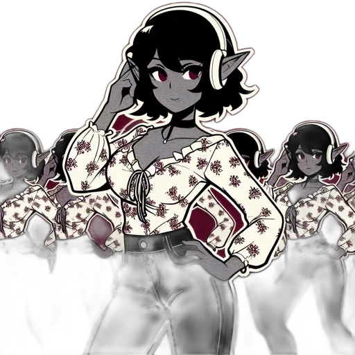 dress, robot, concept art, vaporwave transparent PNG cut-out