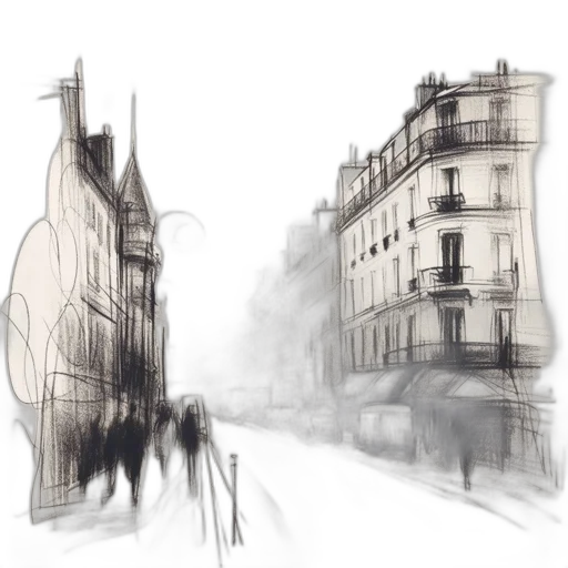 building, concept art, photorealistic, watercolor transparent PNG cut-out