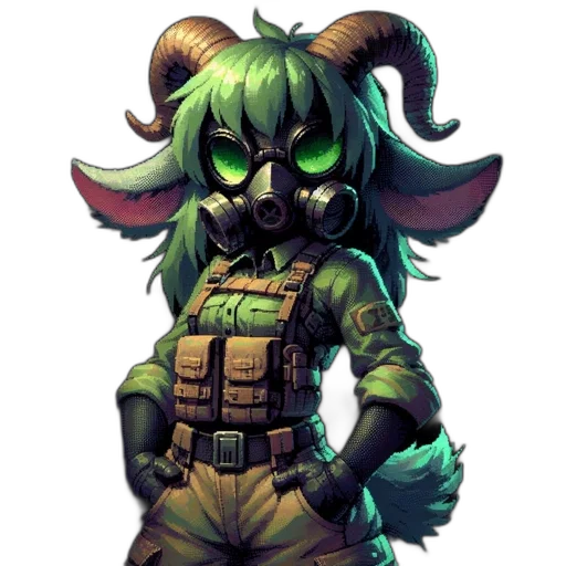 staff, mask, jacket, weapon transparent PNG cut-out