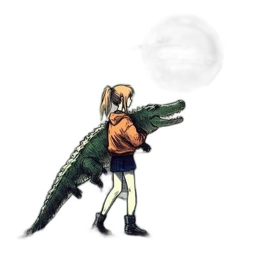 creature, dragon, jacket, weapon transparent PNG cut-out