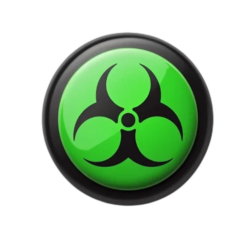 weapon, 3d render, green, button transparent PNG cut-out