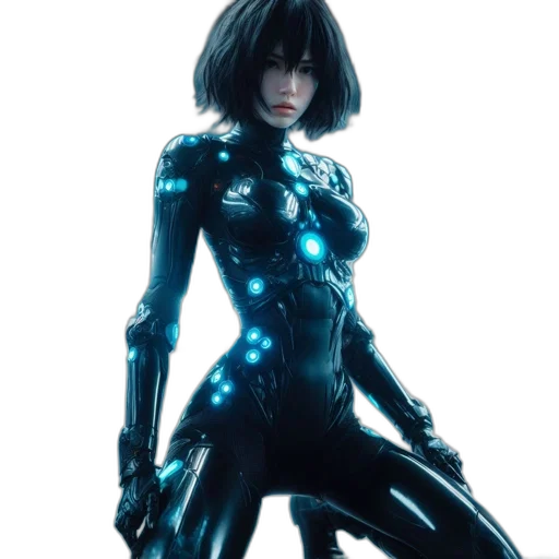 robot, dress, concept art, cyberpunk transparent PNG cut-out