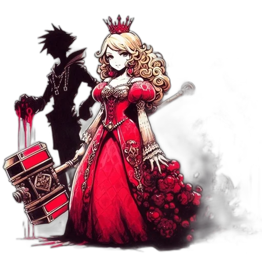 crown, dress, staff, concept art transparent PNG cut-out