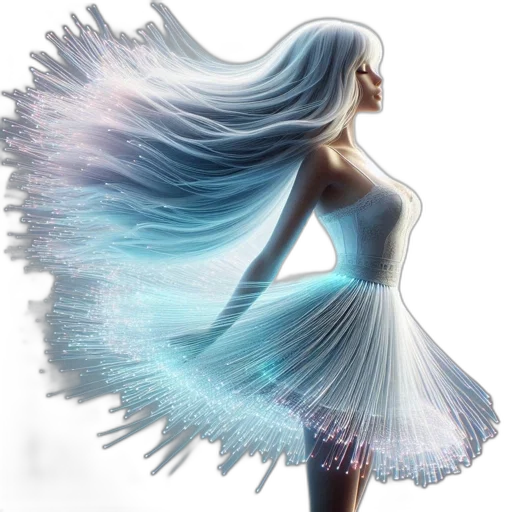 dress, hair, fantasy art, concept art transparent PNG cut-out