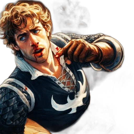 sword, fantasy art, photorealistic, comic book art transparent PNG cut-out