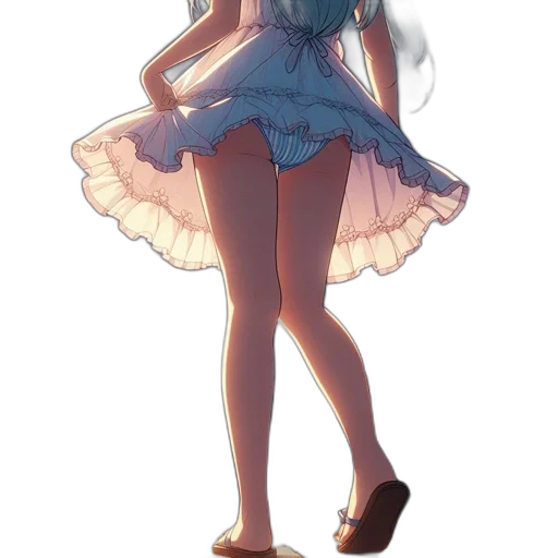 dress, staff, robot, anime transparent PNG cut-out