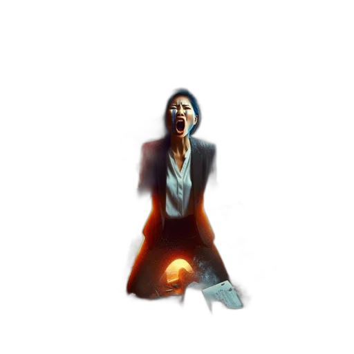 jacket, staff, concept art, 3d render transparent PNG cut-out
