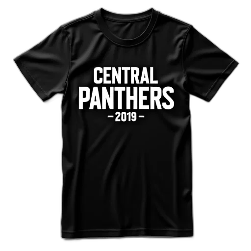 black, t-shirt, text, central transparent PNG cut-out