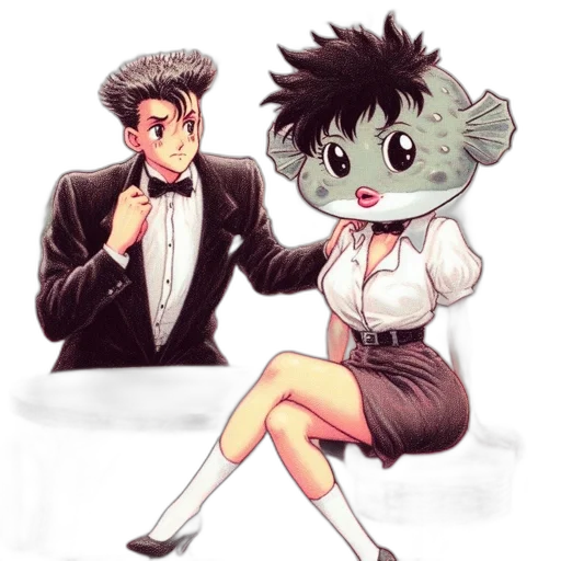 concept art, cartoon, anime, watercolor transparent PNG cut-out
