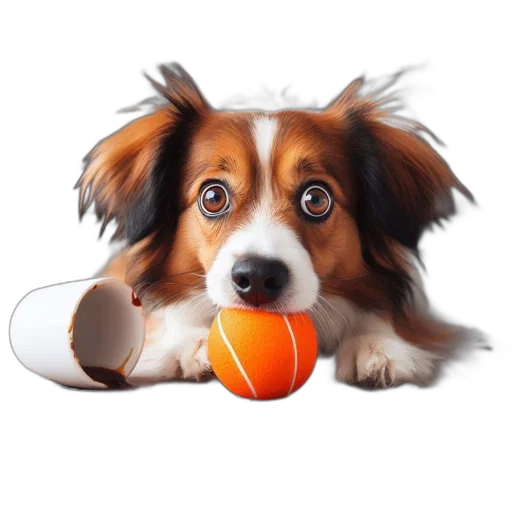 animal, photorealistic, dog, white transparent PNG cut-out