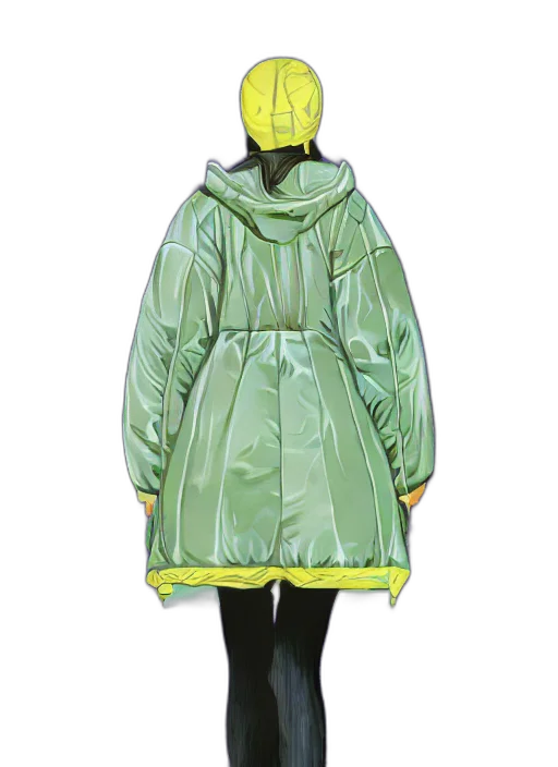 jacket, dress, umbrella, concept art transparent PNG cut-out