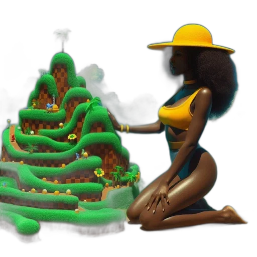 hat, tree, concept art, 3d render transparent PNG cut-out