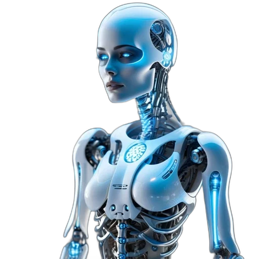 robot, cyberpunk, 3d render, concept art transparent PNG cut-out
