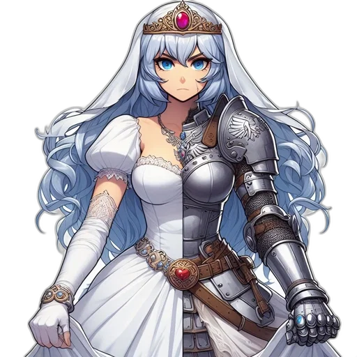 sword, crown, weapon, dress transparent PNG cut-out