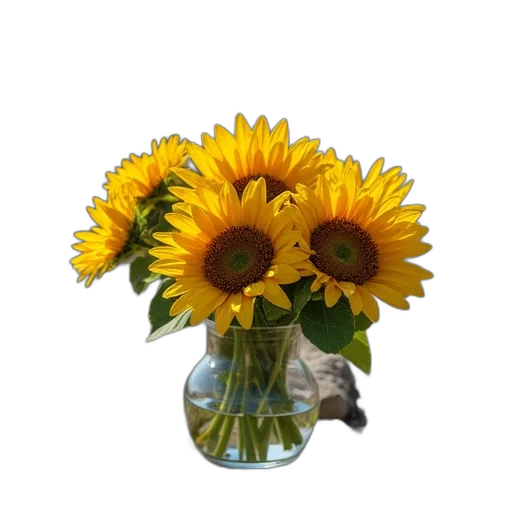 flower, bottle, 3d render, photorealistic transparent PNG cut-out