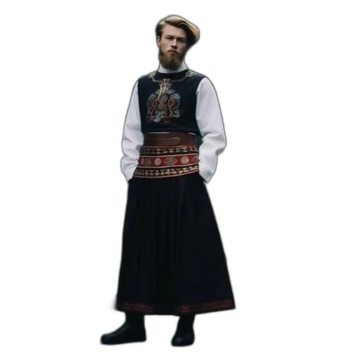 dress, jacket, staff, concept art transparent PNG cut-out