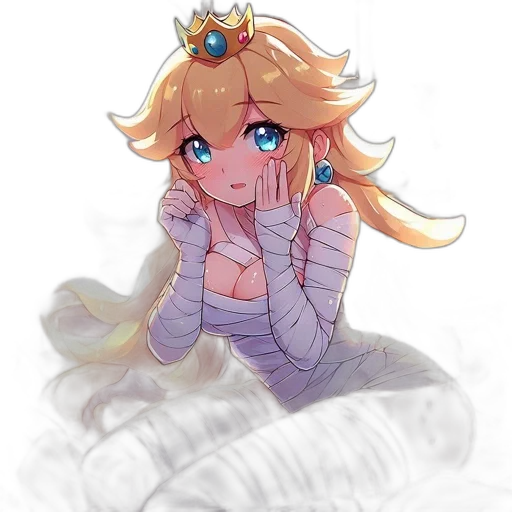 crown, dress, creature, watercolor transparent PNG cut-out