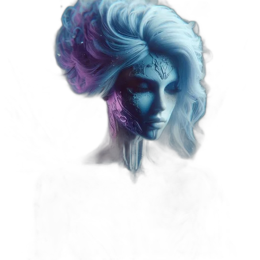 face, crown, hair, mask transparent PNG cut-out