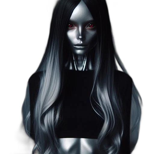 mask, hair, face, creature transparent PNG cut-out