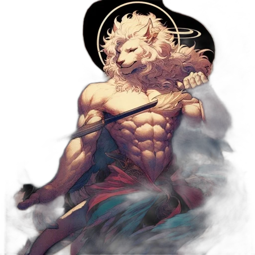 dragon, sword, staff, fantasy art transparent PNG cut-out