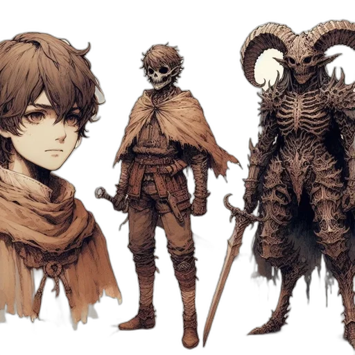 creature, concept art, fantasy art, pixel art transparent PNG cut-out