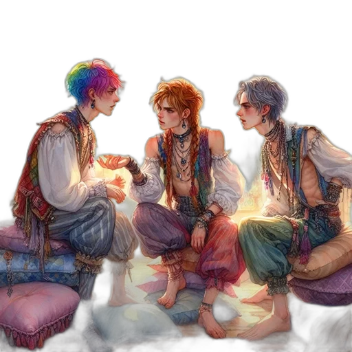 watercolor, concept art, fantasy art, pixel art transparent PNG cut-out