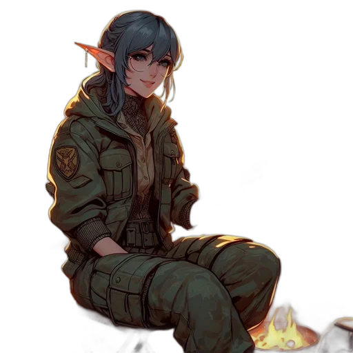 dragon, jacket, staff, weapon transparent PNG cut-out